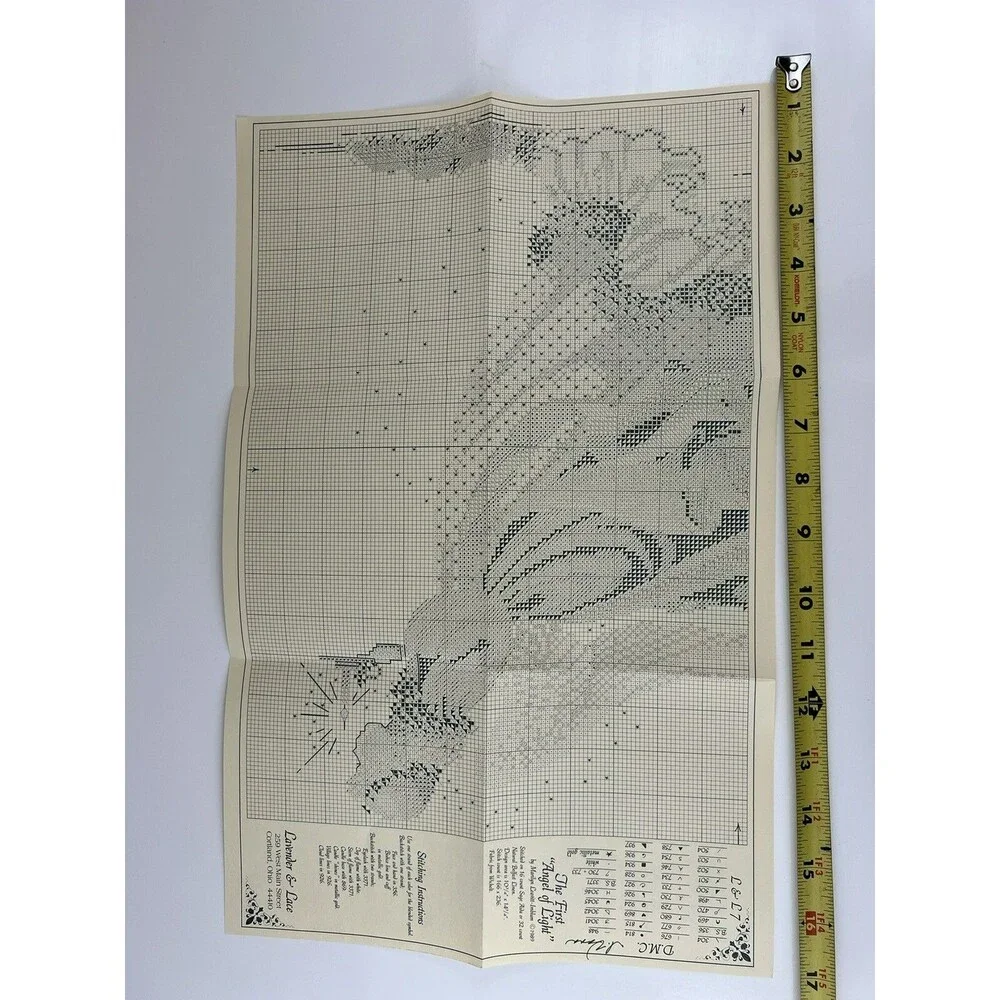 Lavender & Lace Angel Of Light Stitch Chart Pattern Marilyn Leavitt-Imblum 1989